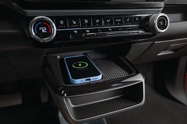 Wireless phone charging area inside the Chevrolet Bolt